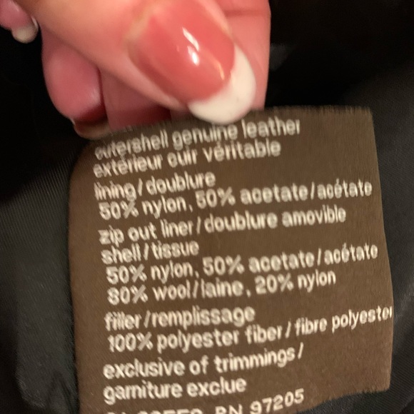 Mens leather winter jacket; zip out liner - Picture 5 of 11